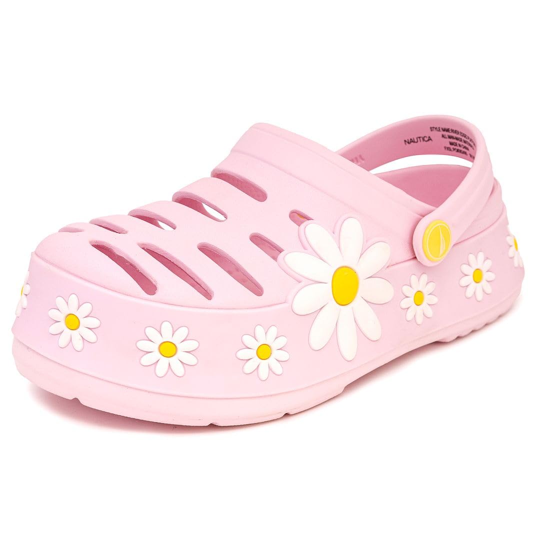 NauticaKid's Girls Clogs Slip On Platform Slides Garden Shoes Water Sandals Beach Slipper for Children Indoor Outdoor