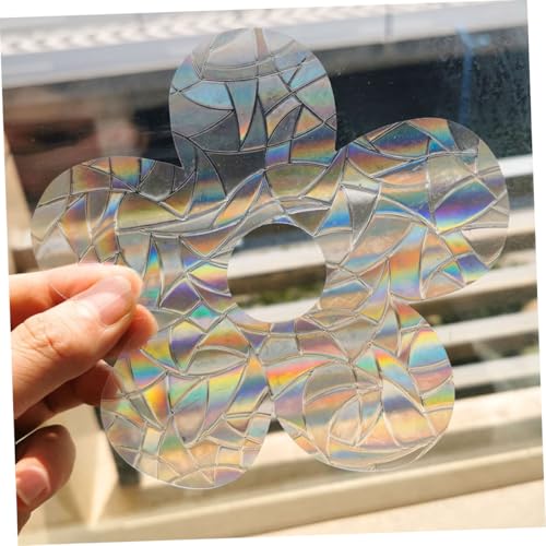 Stickers statiques anti-collision fleurs colorées vitres 18pcs