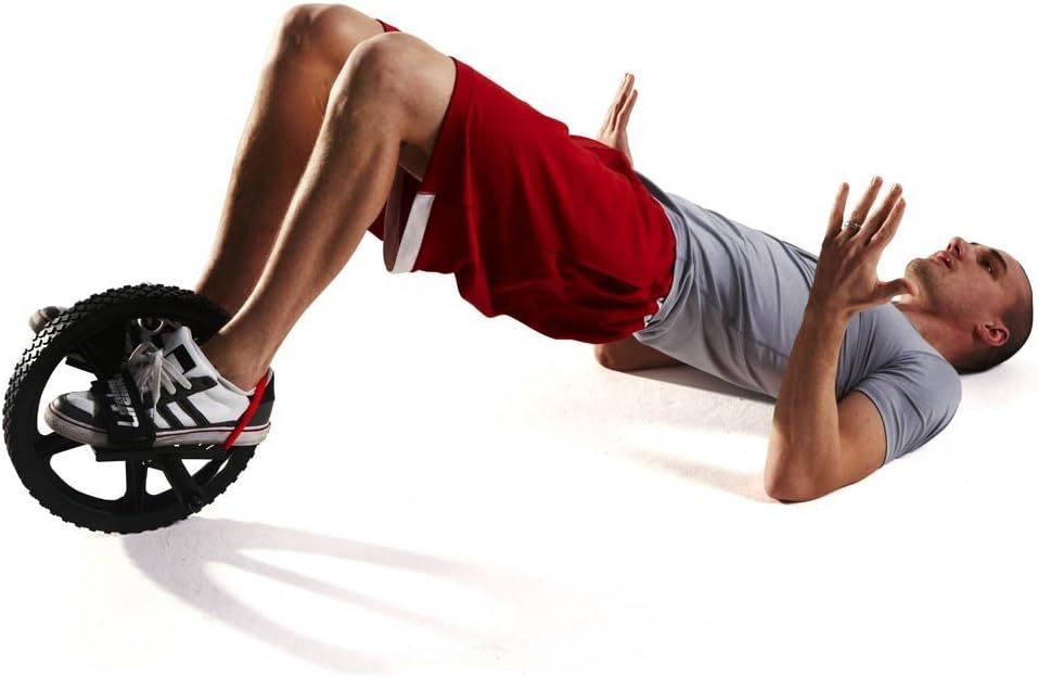 Lifeline Power Wheel for At Home Full Body Functional Fitness Strength including Abs & Core, Lower Body and Upper Body with Foot Straps for More Workout Options , Black