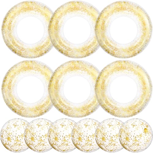 Glimin 12 Pack Inflatable Pool Floats Set Include 31 Inch