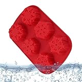 クリスマスベーキングモールド | クリスマスケーキ型かわいいノンスティック食品グレードの柔軟なクリスマス型 | DIY 再利用可能なシリコン型 6 キャビティ ビスケット フォンダン キャンディ チョコレート用