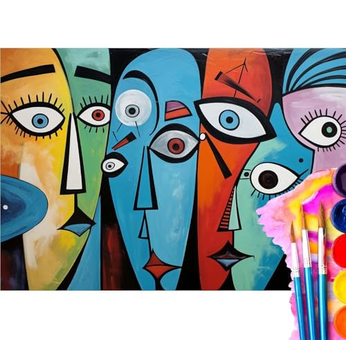Peinture Numéro Adulte Résumé pour Décor Maison Salon Moderne Toile 80x100cm