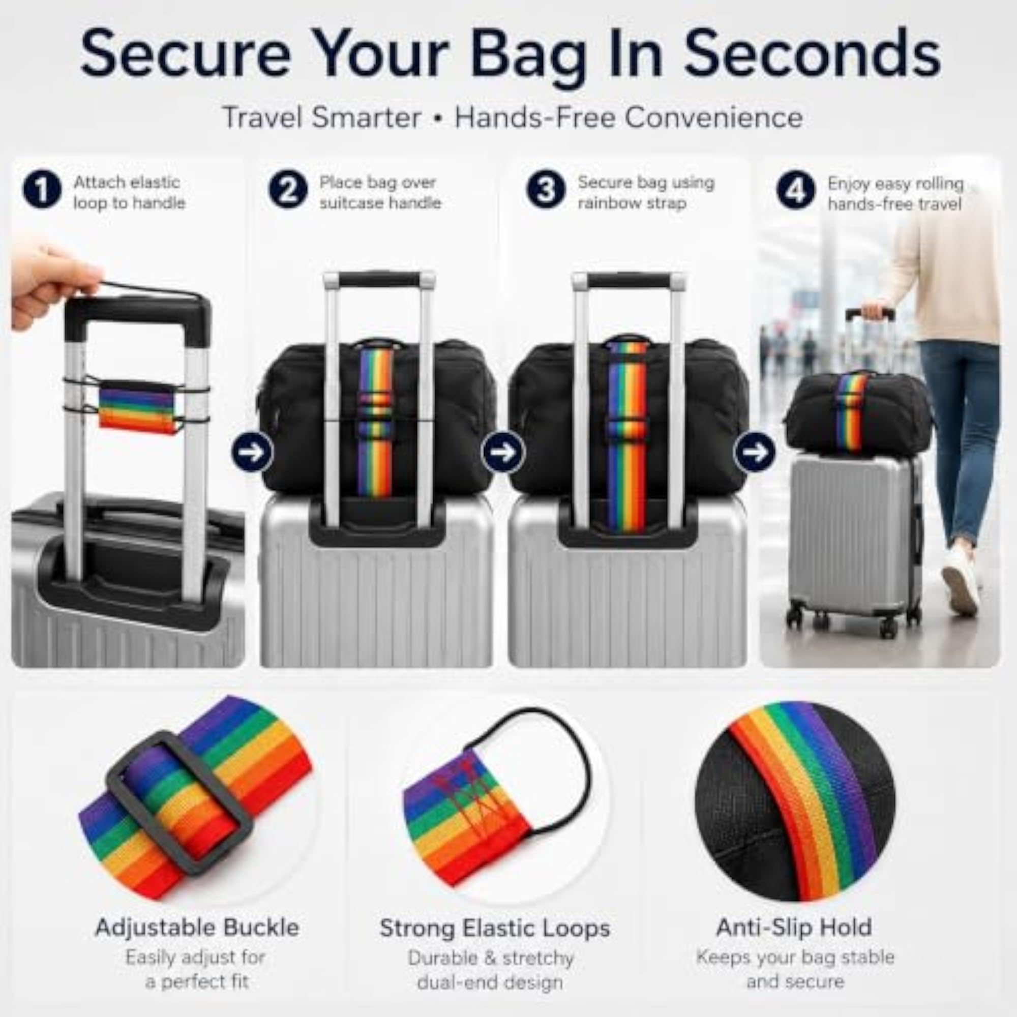 Travel Accessories Luggage Straps Adjustable Bag Strap
