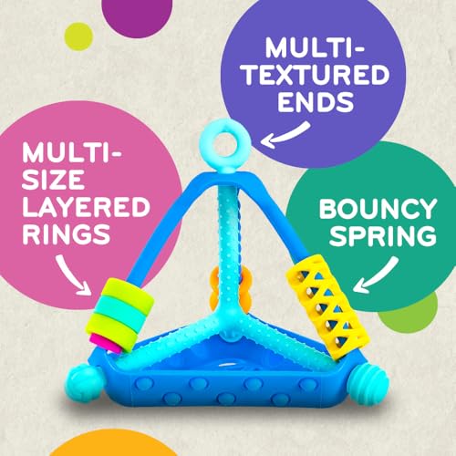 Mobi Wigloo Activity Montessori Sensory Toys, Sensory Development & Teething Toy for Babies 6-12 Months & Up, BPA Free Silicone Teether - Image 5