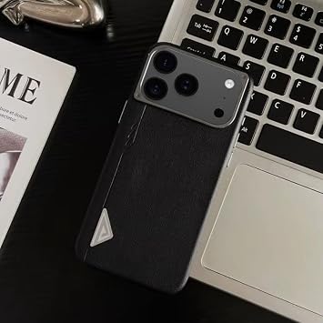 Case Compatible with Zebana Apple iPhone 17 Pro Zebana Arvento Elite Leather Case Wireless Charging Black