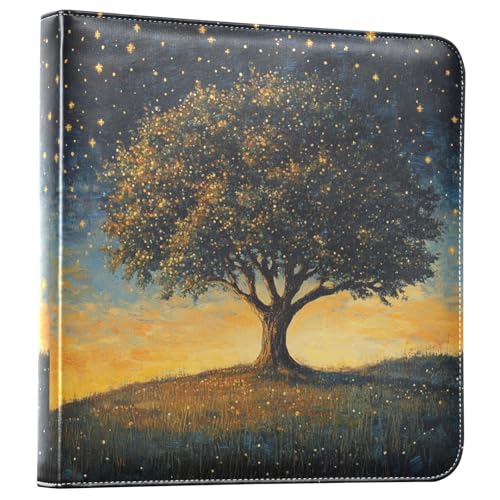 Álbum de Fotos ALAZA con Cubierta de Poliuretano, Álbum Autoadhesivo para Scrapbook con Anillas, Ideal para Bodas, Familia y Viajes