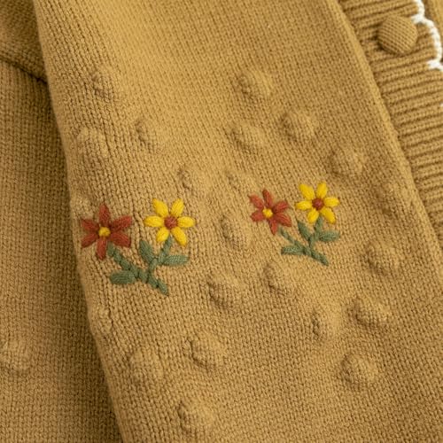 Image of Simplee kids Baby Sweater Toddler Girls Cardigan Sweater Embroidered Strawberry Knit Sweater