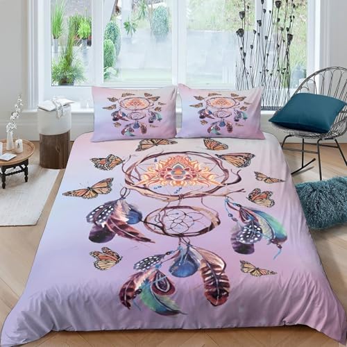 Housse de couette attrape-rêves microfibre lavable pour lit super king