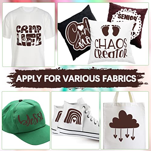 Brown Htv Heat Transfer Vinyl Bundle - 12 Sheets (12" X 10") Brown Htv Vinyl, Pu Iron On Vinyl For Heat Press Machine #TOP1