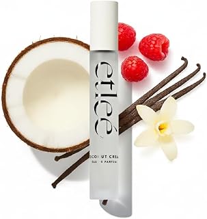 Coconut Cream Eau de Parfum 0.34oz, Creamy Gourmand Long Lasting Perfume With Vanilla, Musk, Woody, Berry & Tonka Bean, Layerable Luxury Fragrance for Women & Men for Everyday Wear