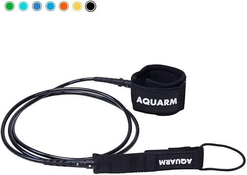 Surfboard Leash 6/7/8/9 Feet, Straight Leg Rope Premium SUP Leashes for Shortboard, Longboard, Paddleboard, Surf Boards, Surf Leash with Double Stainless Steel Swivels