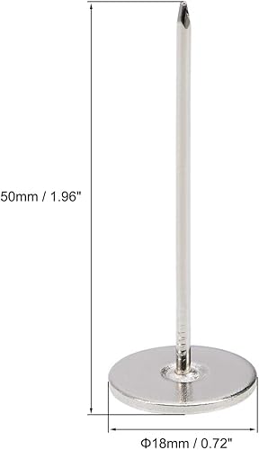 Miniatura 6 de uxcell Uñas de tapicería de 0.709in x 1.969in, clavos de muebles de cabeza plana, tono dorado para muebles, cabeceros de sofá, 40 unidades