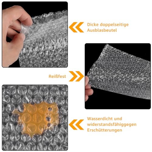 CYEER 100 Stück Luftpolsterbeutel 20 x 30CM, Bubble Wrap, Bubble Wrap Bags, Luftpolstertaschen, Luftpolsterfolie Verpackungsmaterial für Versand Verpackung, Stoßfeste Polsterung