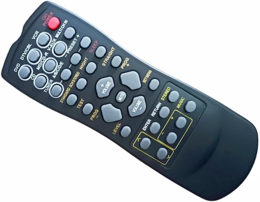 Angled view of the Loakdsa replacement remote control, showing its ergonomic shape.