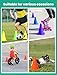 GHB 7 Inch Soccer Cones 24 Pack Disc Soccer Sport Cones Training Field Marker Agility Cones for Basketball, Coaching, Practice Equipment Includes Drills Guide (7