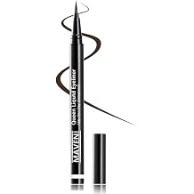 Waterproof Liquid Eye Liner, Stay One Day Makeup with Fine Brush Tip Lasting Satin Finish, Smudge-Proof & Transfer-Resistant 02# Dark Brown