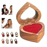 Design de la boîte à anneaux : le porte-bague Forlovelse est un aimant pour un maintien rapide. Indbygget fløjlsforing Réducteur de friction og undgår ridser. Manche en laiton dur de longue durée. Hjørnerne il rond lisse.