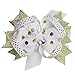 juDanzy Holiday Hair Clips & Bows in Halloween, Thanksgiving & Christmas themes for baby, toddler & Girls (Large Gold Bow)