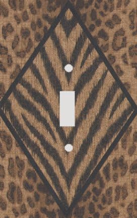 Safari Diamond Leopard Skin Print Switchplate - Switch Plate Cover