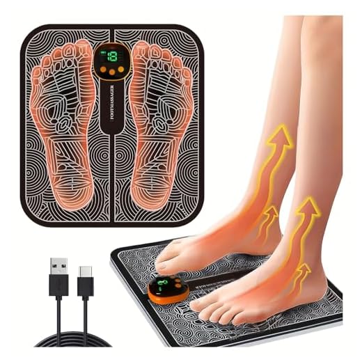 EMS - Masajeador de pies, tapete de masaje eléctrico portátil plegable