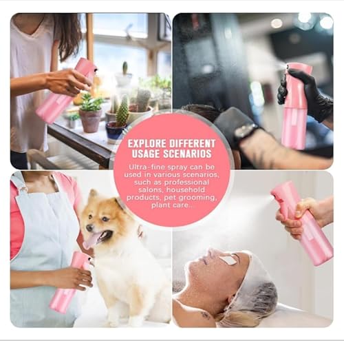 Leaflai Leere Sprühflaschen, kontinuierliche Sprühflasche mit feinem Nebel für Haarstyling, Hautpflege, Pflanzenpflege, Haustierpflege, Valentinstagsgeschenk, nachfüllbarer Sprühbehälter