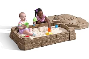 Step2 Naturally Playful Sandbox II with Lid for Imaginative Outdoor Play and Sensory Development