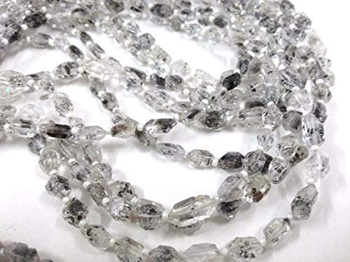 GEMSWHOLESLEBeads Herkimer Diamond Quartz Nuggets Tumble 4x6-5X7 mm Approx, 13" Long Strand, Diamond Quartz Beads