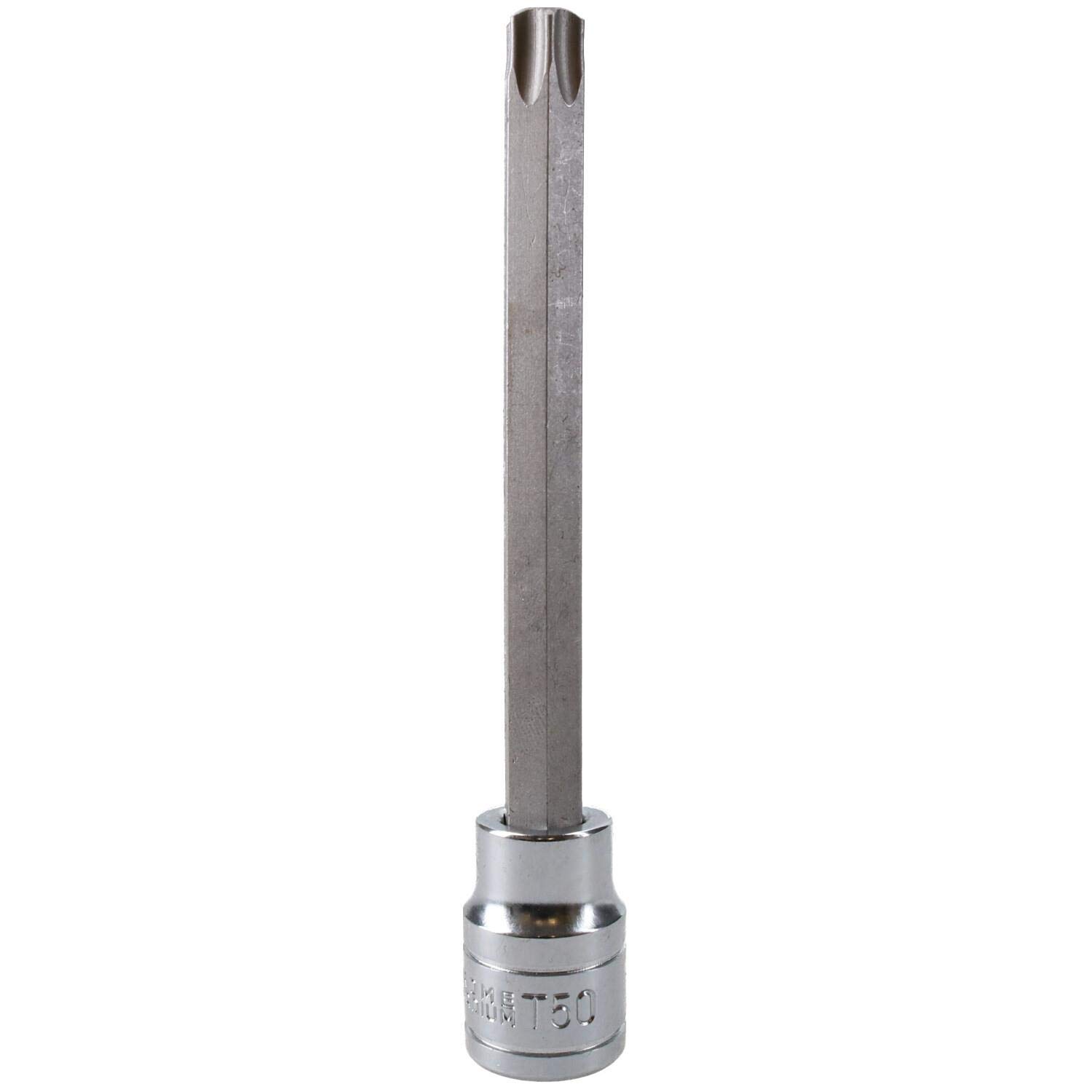 Ab Tools T50 3/8" Drive Extra Long 110Mm Tamperproof Tamper Torx Star Security Bit Socket