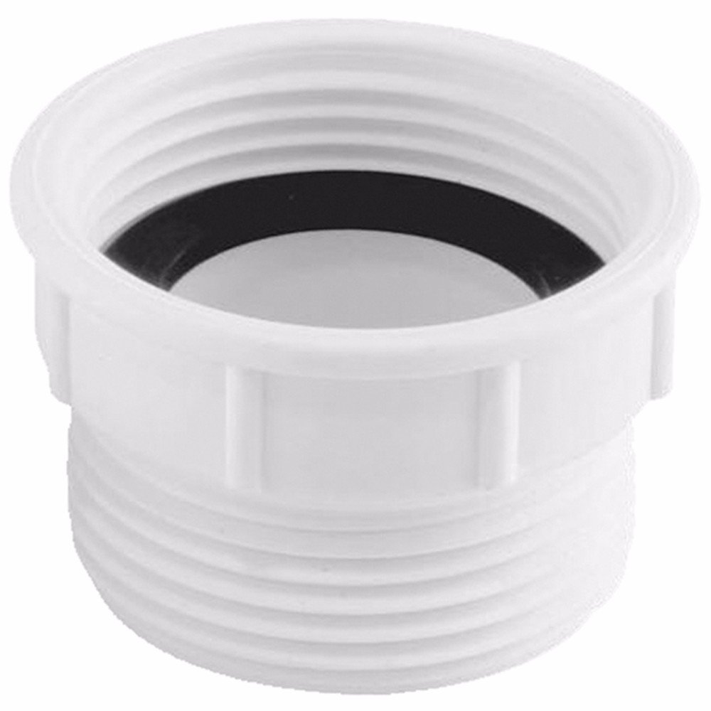 Mcalpine T12A-F 1 1/2" European-To-Uk Sink Waste Outlet AdaptorWhite from B&Q