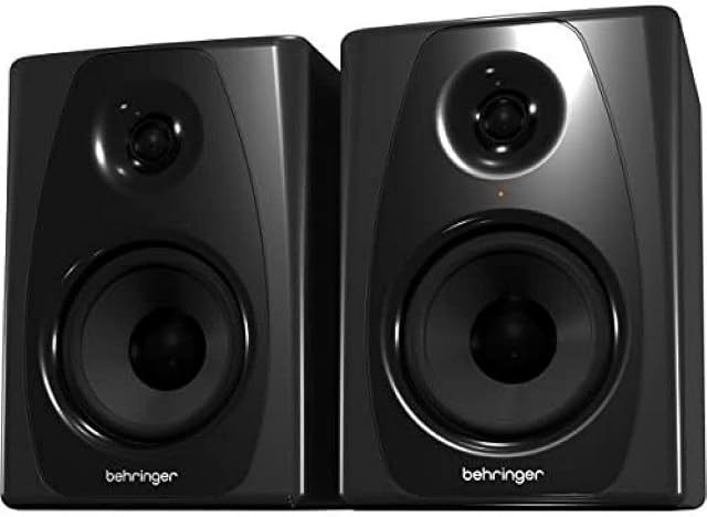 Behringer STUDIO 50USB High-Resolution, 150 Watt Bi-Amped Reference Studio Monitors with USB Input, Compatible with PC and Mac