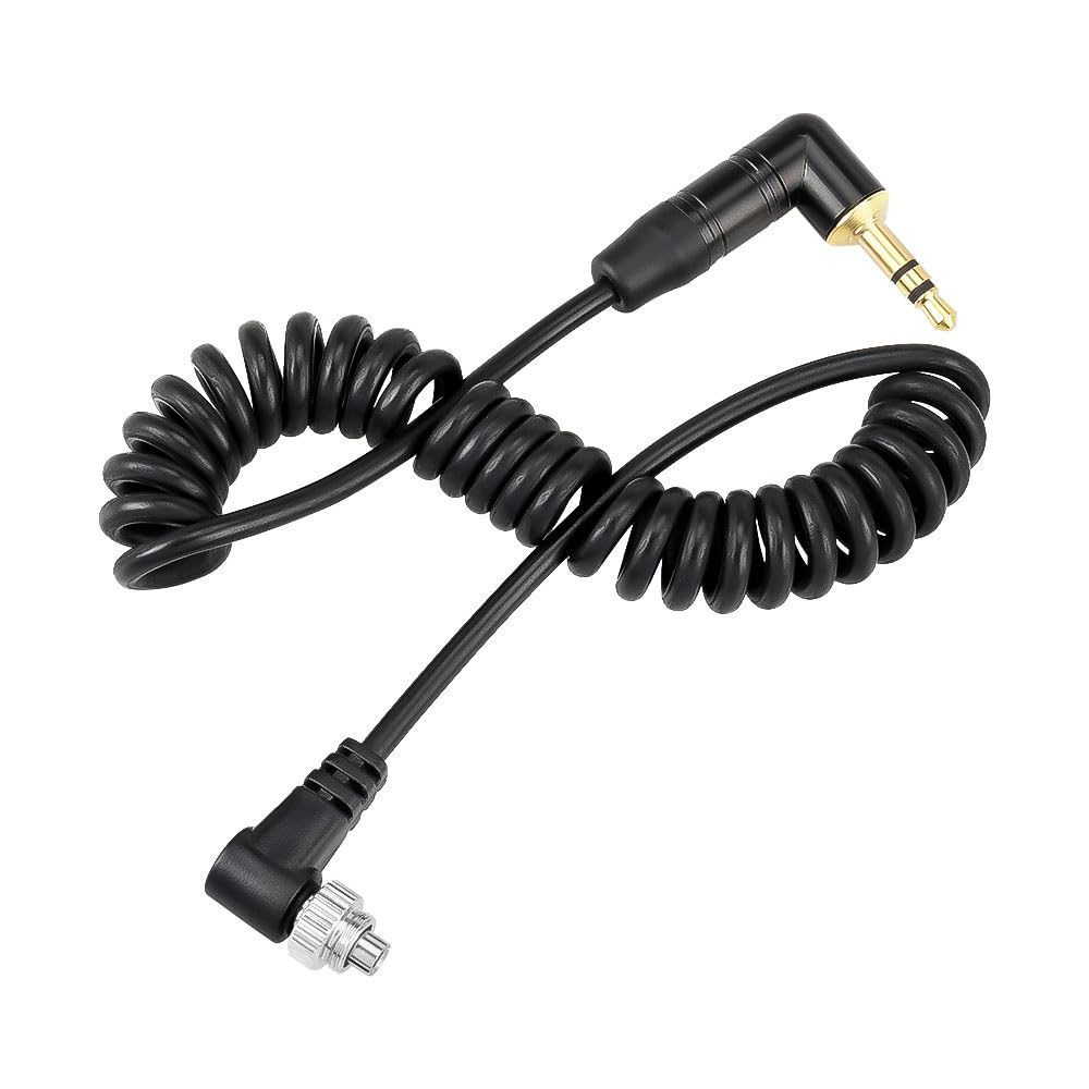 Alvin’s Cables Tentacle timecode Cable pour Panasonic Lumix S1H, GH5S, GH6, GH7 Caméras, 3,5 mm TRS pour verrouiller le câble enroulé PC pour tentacule sync-e, piste-e, barre de temps