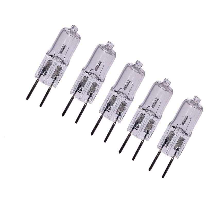 JZLBBC 5pcs Clear Halogen Bulb GY6.35 12V 100W Halogen Light Bulbs G6.35 20W 12V GY6.35 Bi Pin Base Dimmable 2700K Warm White,35W