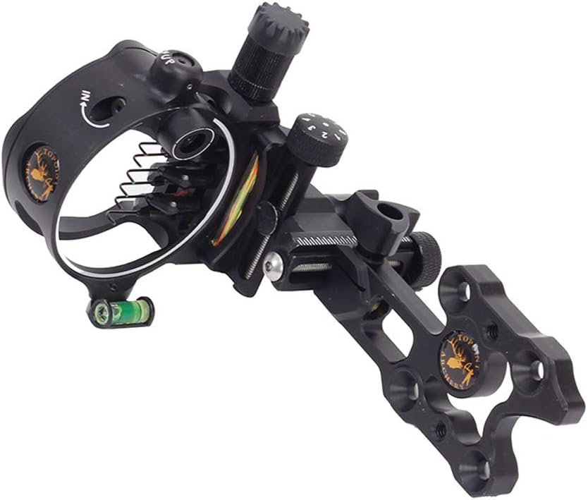 SHARROW Archery Bow Sight 7 Pin Compound Bow Sight 0.019 Optical Fiber Retinal Sight Aluminum Alloy Bow Sights Compound Bow Accessories Hunting