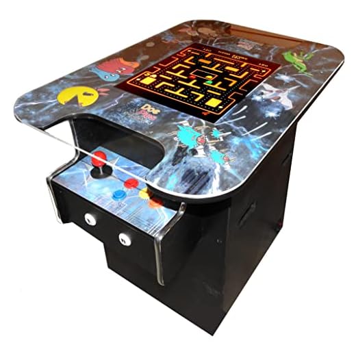 Doc and Pies Arcade Factory Cocktail Arcade Machine - 412 Retro Games - Full Size LCD Screen, Buttons and Joystick, 412 Games