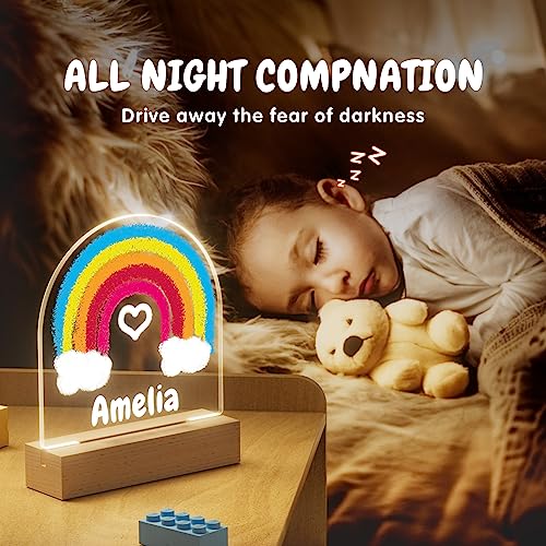 Lámpara de noche LED acrílica personalizada para niños miniatura 3