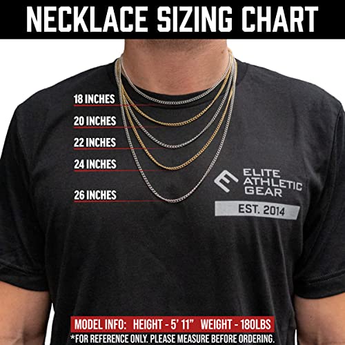 Elite Athletic Gear Letter Pendant With Chain Necklace - Stainless Steel (E) - Thumbnail 3