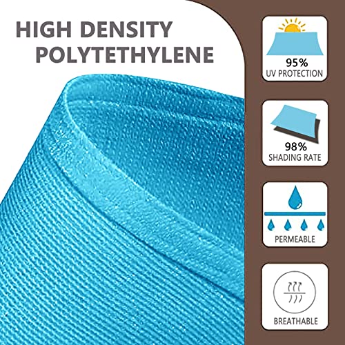 Voile d'ombrage 3.5 x 4.5 m bleu ciel anti-UV pour terrasse