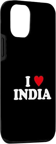 Miniatura 3 de iPhone 15 Country Heart Pride - Funda divertida con texto en inglés "I Love India"