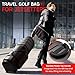 RIVOX Hard Top Golf Travel Bag for Airlines – Durable Golf Club Case with Wheels, Interior Cushion, TSA Lock & Support Rod – Collapsible Hard Shell Protection