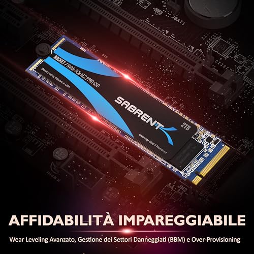 SSD 2TB, SSD interno, Rocket SSD NVMe PCIe M.2 2280, Disco a stato solido ad alte prestazioni, Lettura fino a 3400 (MB/s), (SB-ROCKET-2TB) - Hdd - Immagine 7