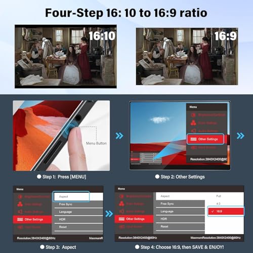 Image of InnoView 16 inch 240Hz Portable Monitor 2K 2560x1600 100% sRGB Portable Gaming Monitor Laptop Monitors Built-in Speakers 180 Adjustable Type-C HDMI Laptop Screen Extender for Surface Pro PS5 Switch Xbox