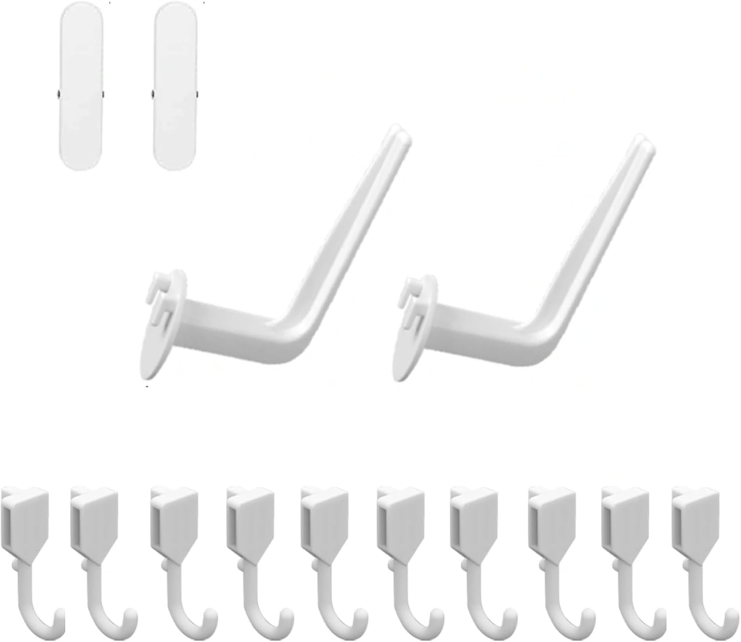 an Exclusive Hook Expansion Pack -Peg Board Hook Accessories - Expand Storage in Office or Game Room(White)