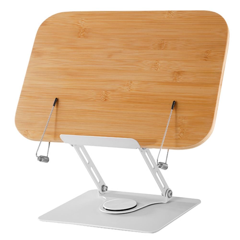 Leggio Pieghevole In Legno Regolabile - Per Libri E Tablet, 8 Angolazioni, Fermalibri - Foto 10