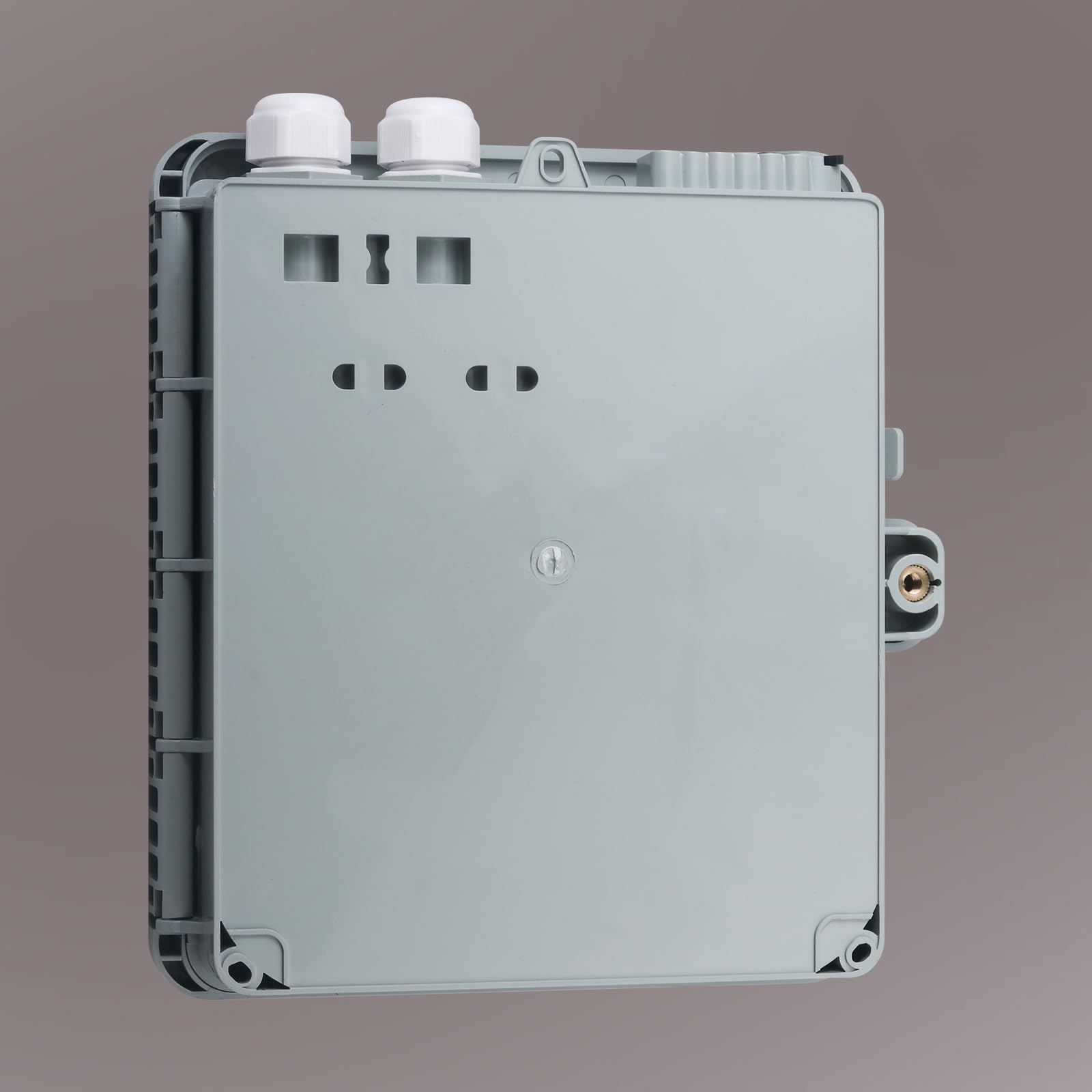 Boîte de distribution de fibre optique, boîtier mural à 12 ports avec 12 adaptateurs SC APC, monomode, FTTH, étanchéité IP65 pour utilisation extérieure/intérieure – 24 x 22 x 6,5 cm
