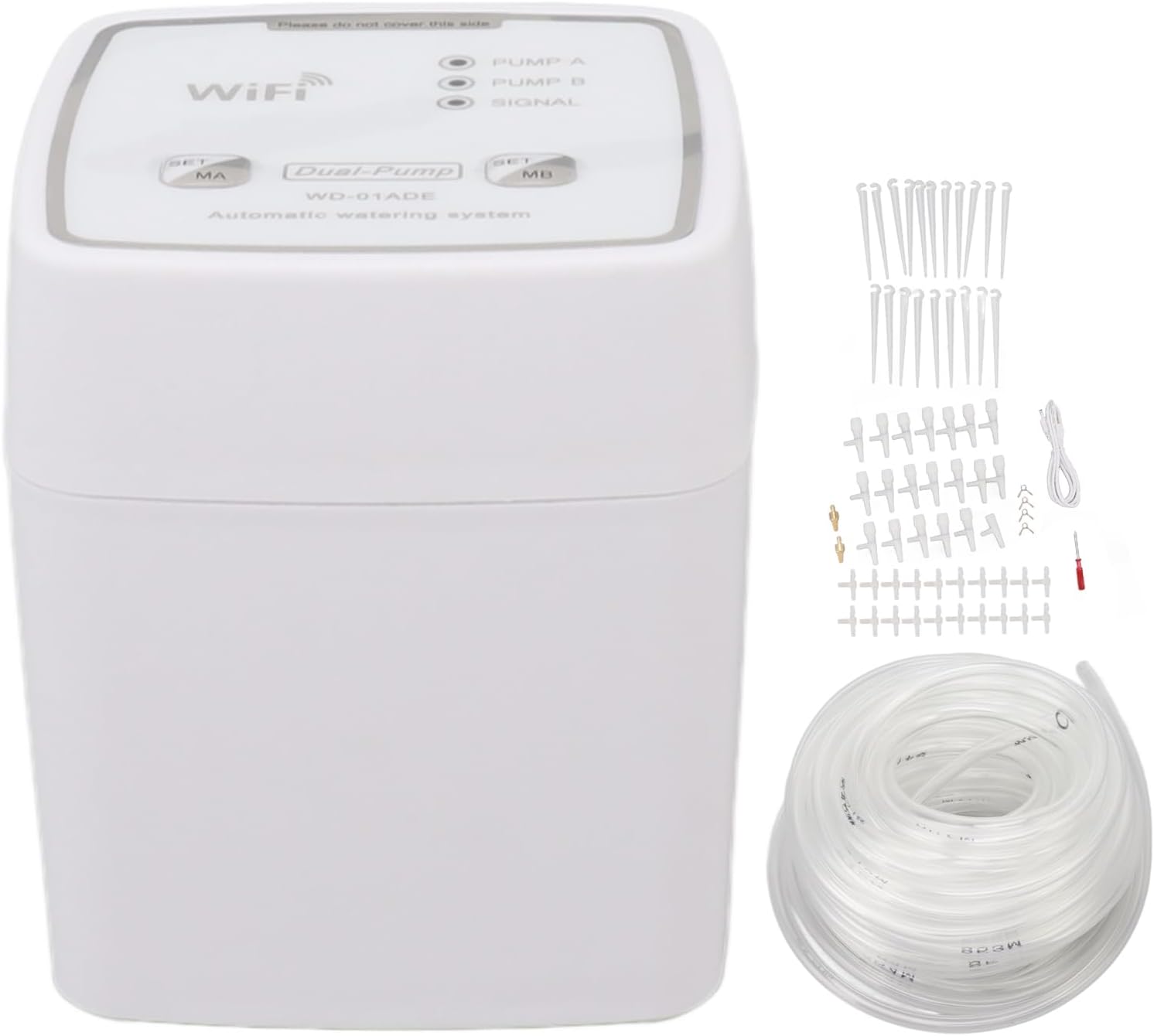 WiFi Drip Irrigation Kit Remote Control Dual Pump Automatic Watering System for 20 Potted Plants