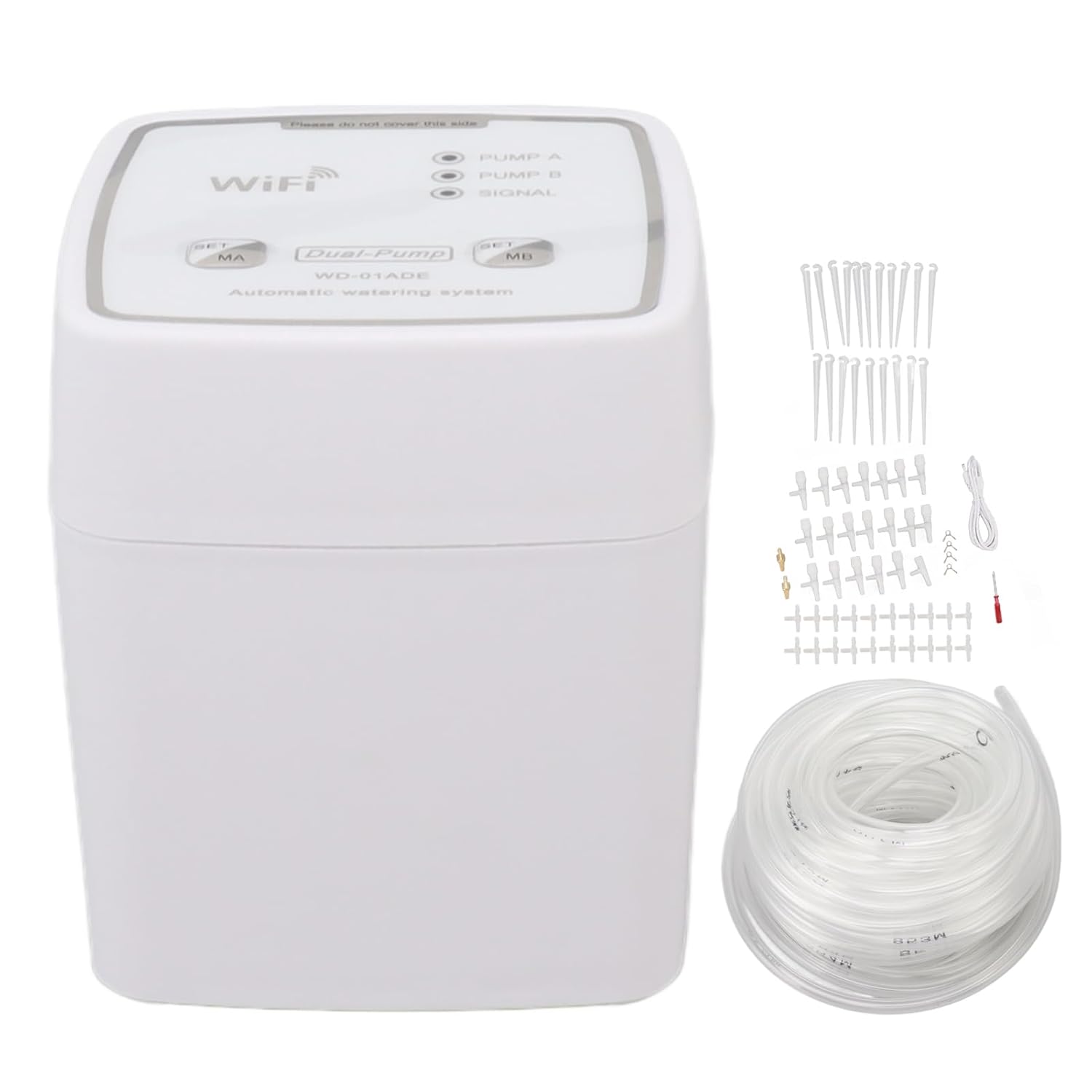 Wi Fi Enabled Drip Irrigation Kit with Dual Pump - DIY Automatic Watering System for Up to 20 Potted Plants, Remote Controlled, Stylebestp6hgmu879y