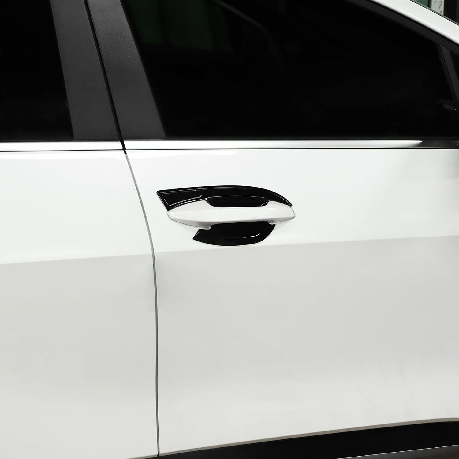 ABS Car Exterior Door Handle Bowl Cover Outside Door Howl Protective Sticker Door Bowl Cover Trim Set Compatible with Kia Sportage 2023-2026 Accessories (Glossy Black Style)