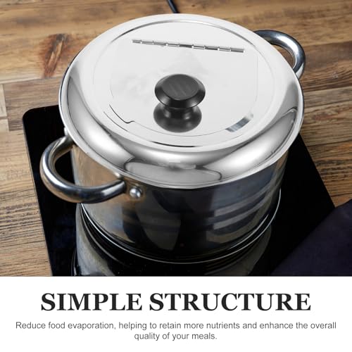 Tapa de olla de acero inoxidable de 10l para preservación de nutrientes 8