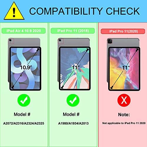 Keyboard Case with Touchpad for iPad Air 5 2022/Air 4 2020 10.9 Inch/iPad Pro 11 (1st Gen)2018,Detachable Wireless Keyboard with iPad Air 5th/4th Generation,Bulit-in Pencil Holder&Trackpad (Teal)