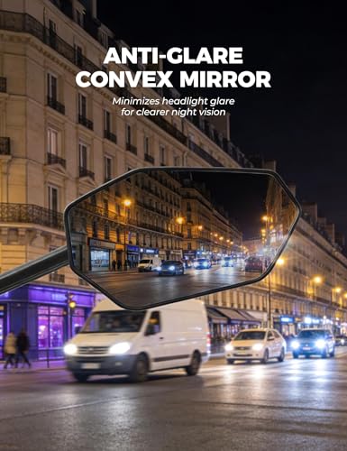 Rétroviseur vélo électrique grand angle et miroir incassable réglable